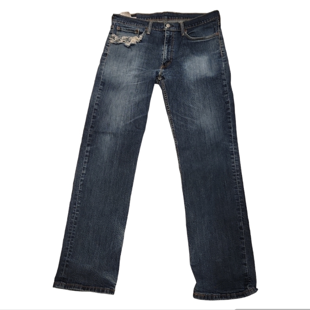 Levi's Men's Slim Straight Jeans - Dark Blue 36x32